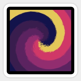 Swirl Of Sun Set Colors Pattern Sticker